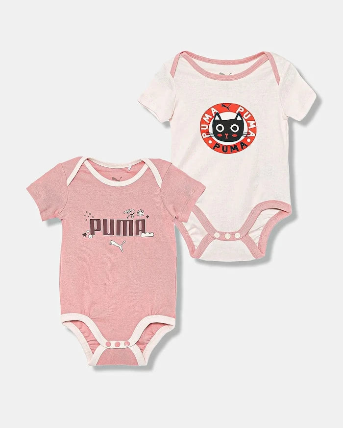 Puma MINICATS Newborn 2'li Grafik Bebek Bodi Seti INF