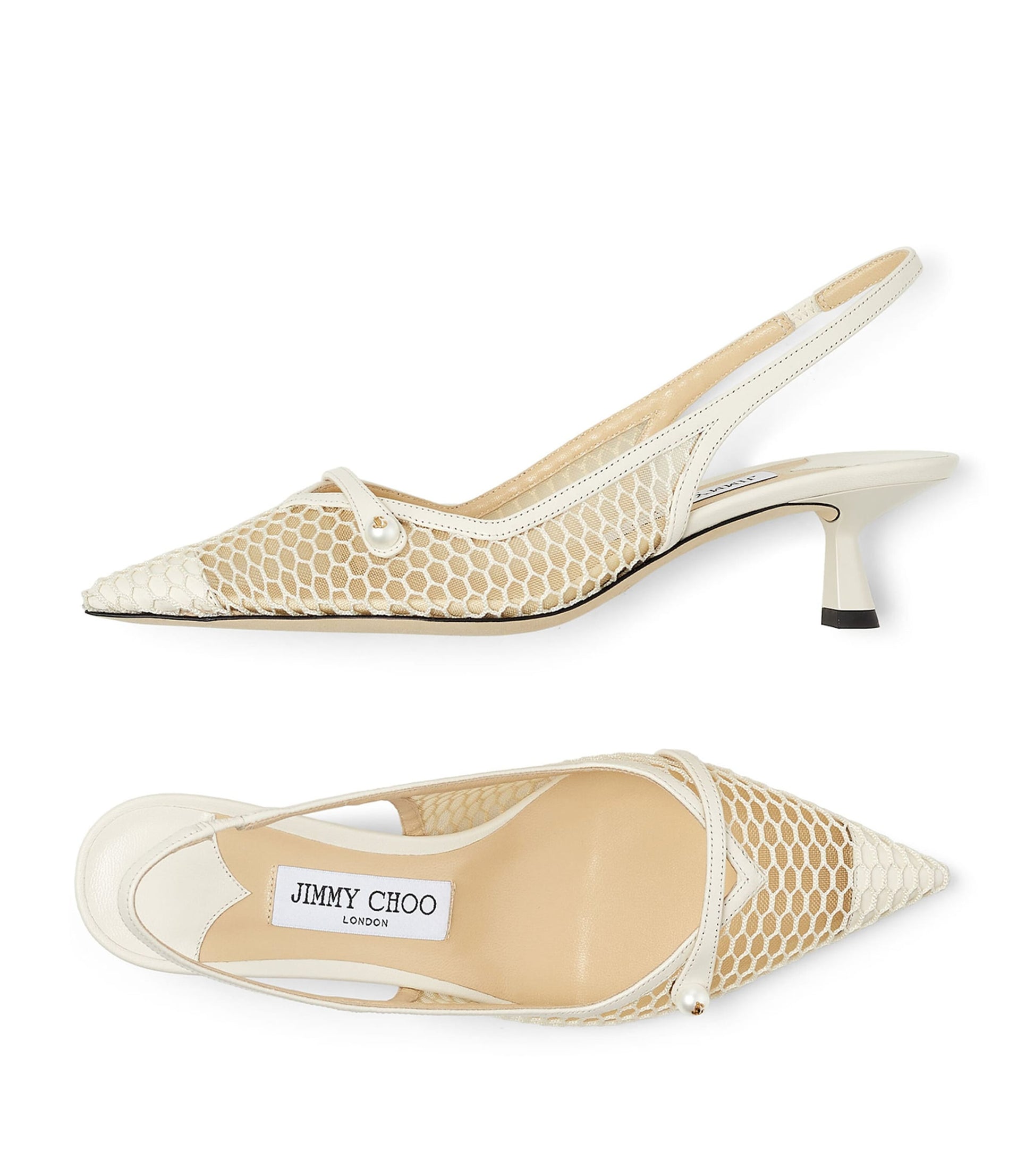 Amita 45 Mesh Pumps WHITE/LATTE