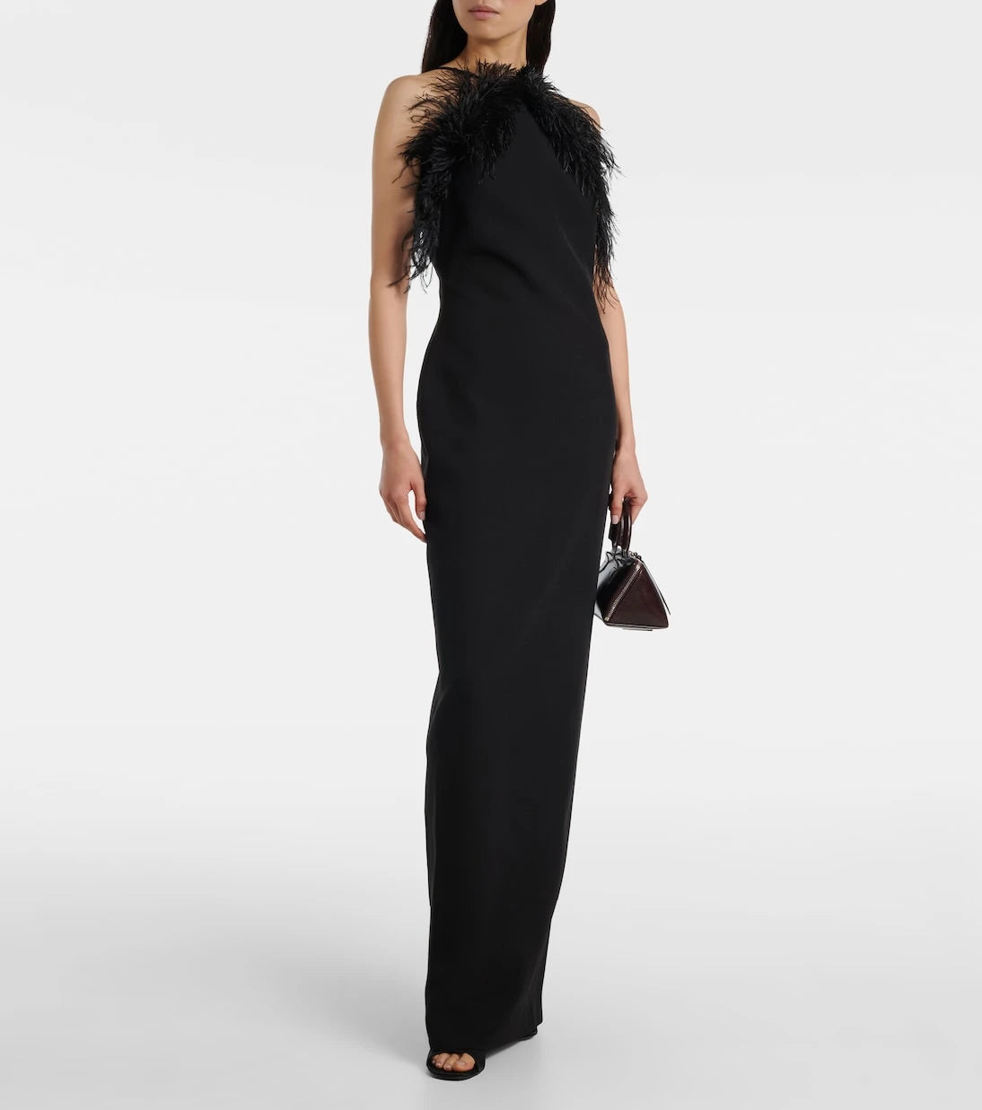 The Attico - Feather-trimmed gown