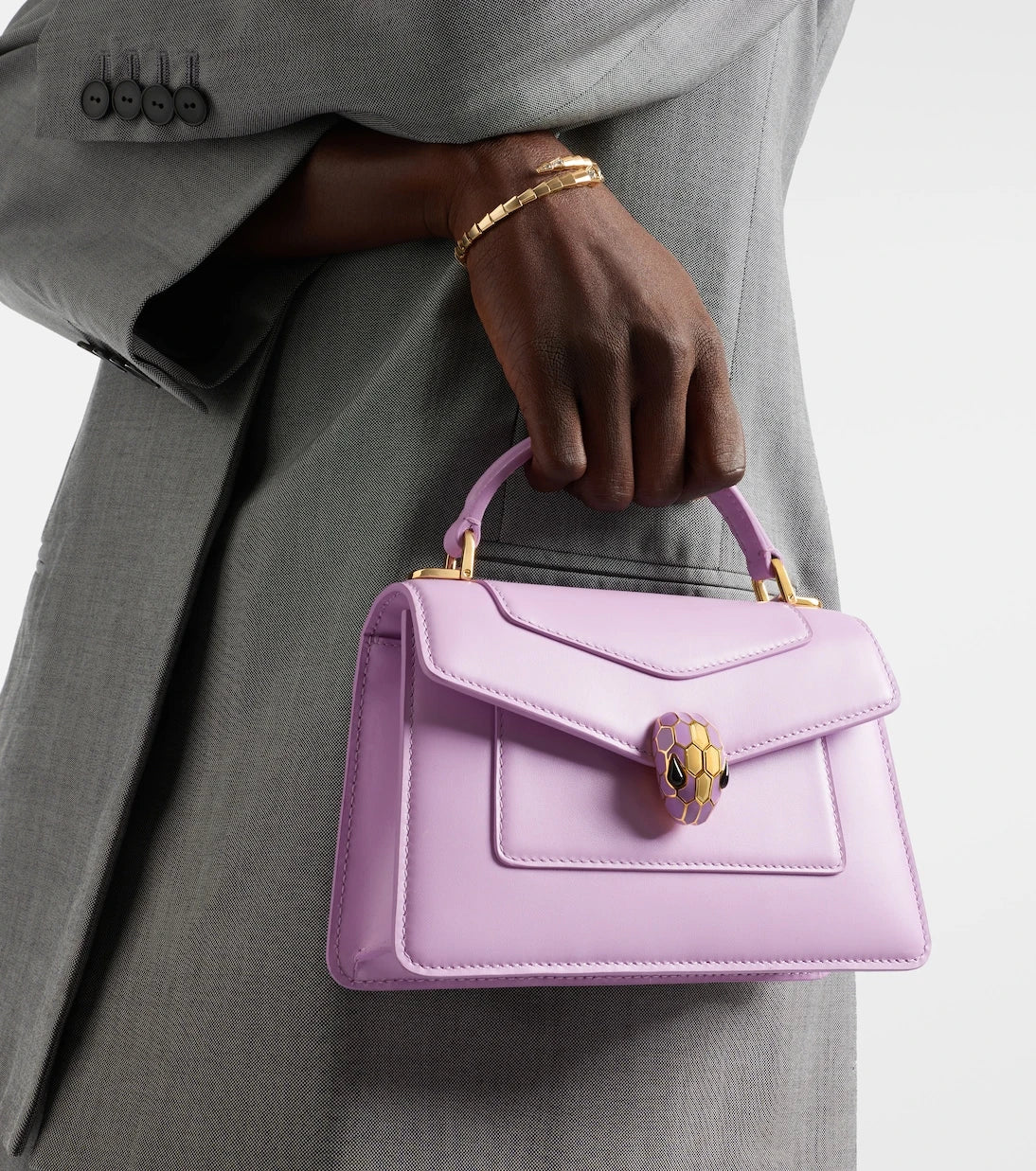 Bvlgari - Serpenti Forever Mini leather top-handle bag