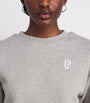Claudie Pierlot Grey Scarf-Collar Logo Sweatshirt