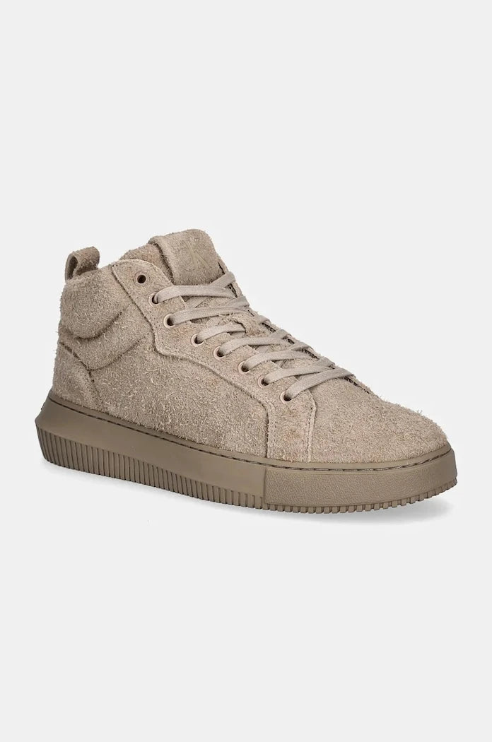 Велурени маратонки Calvin Klein Jeans CHUNKY CUPSOLE HIGH SUEDE