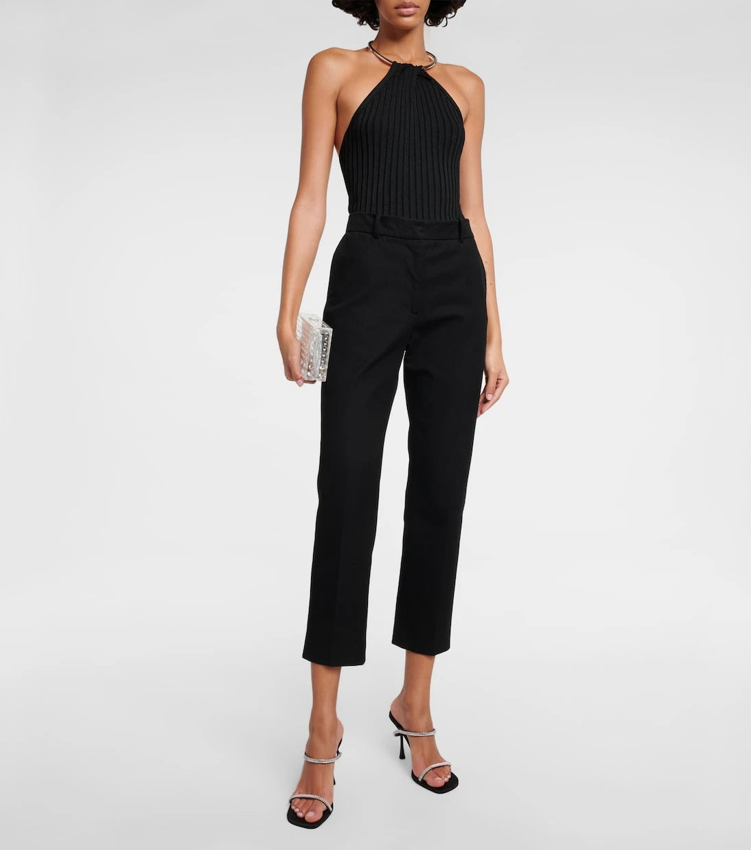 Galvan - Rhea metallic halterneck top
