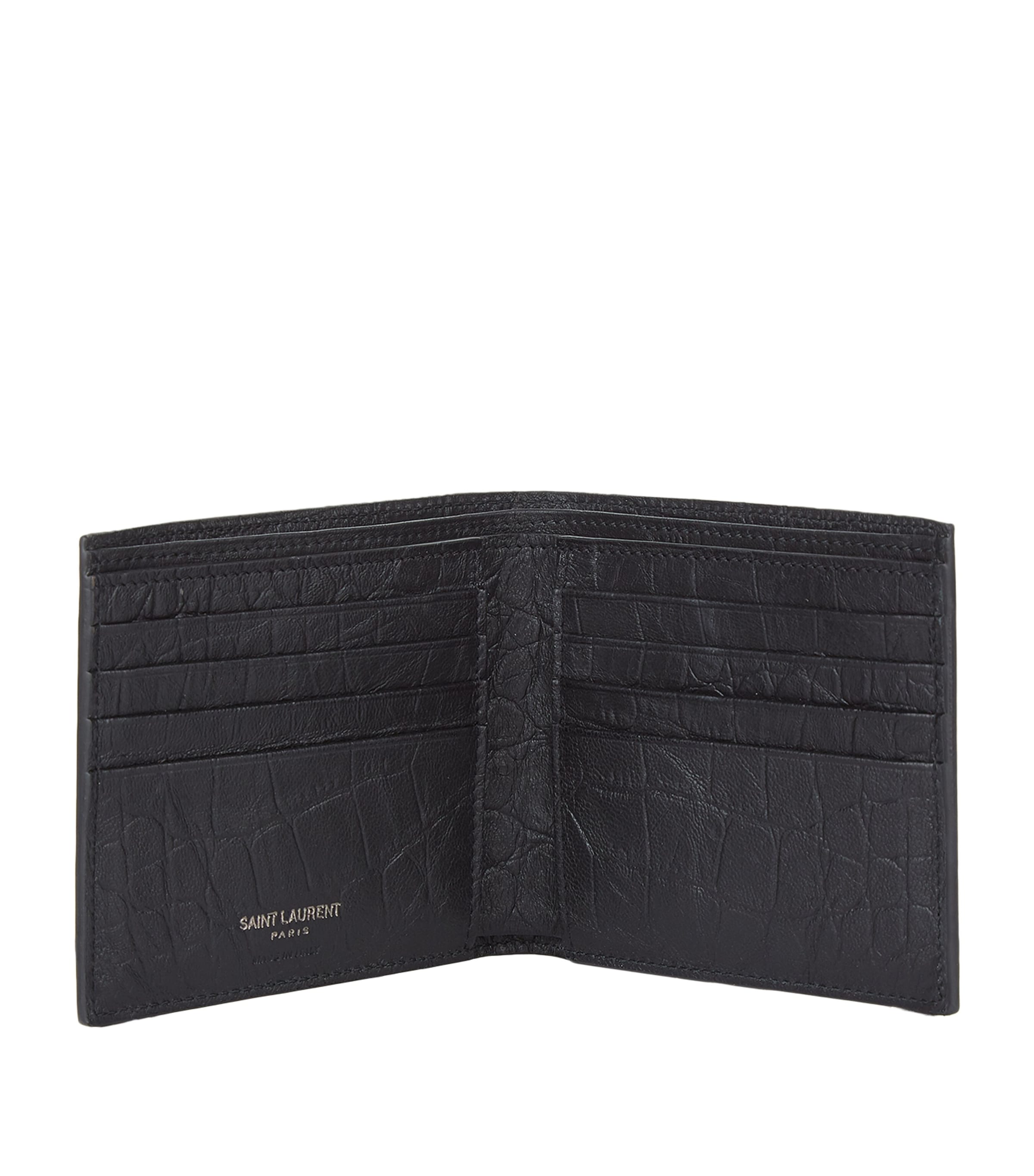 Saint Laurent Monogram Crocodile Effect Wallet