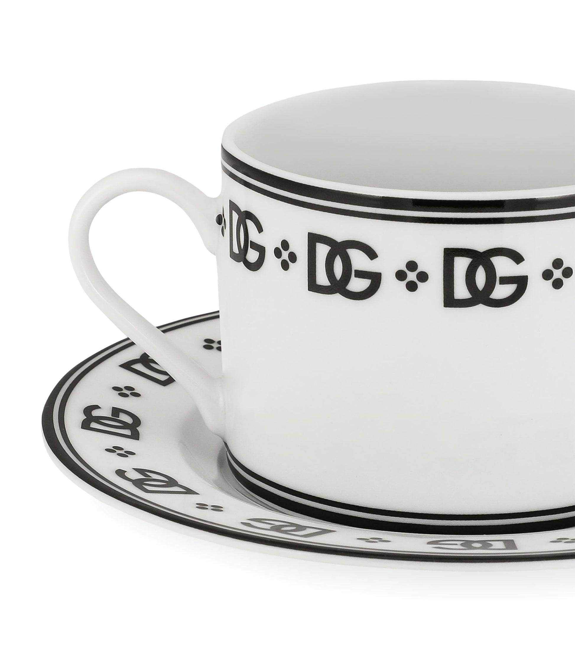 DG Logo Teacups and Saucers (Set of 2)