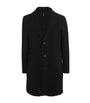 Pal Zileri Black Wool Overcoat