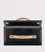 Bvlgari Black Lizard Leather Tubogas Clutch Bag