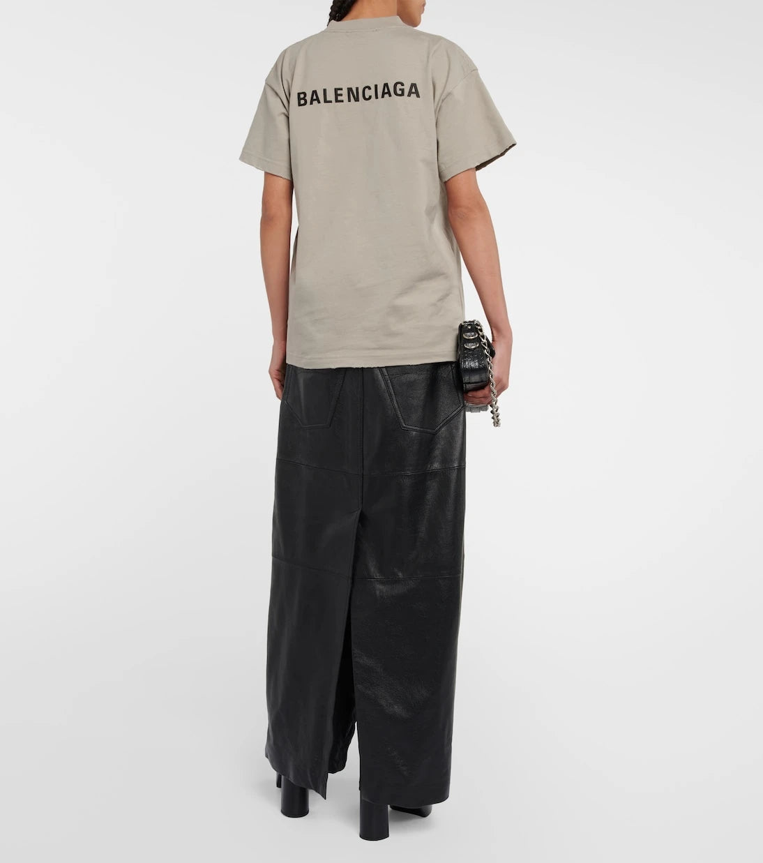 Balenciaga - تي شيرت قطني بشعار العلامة