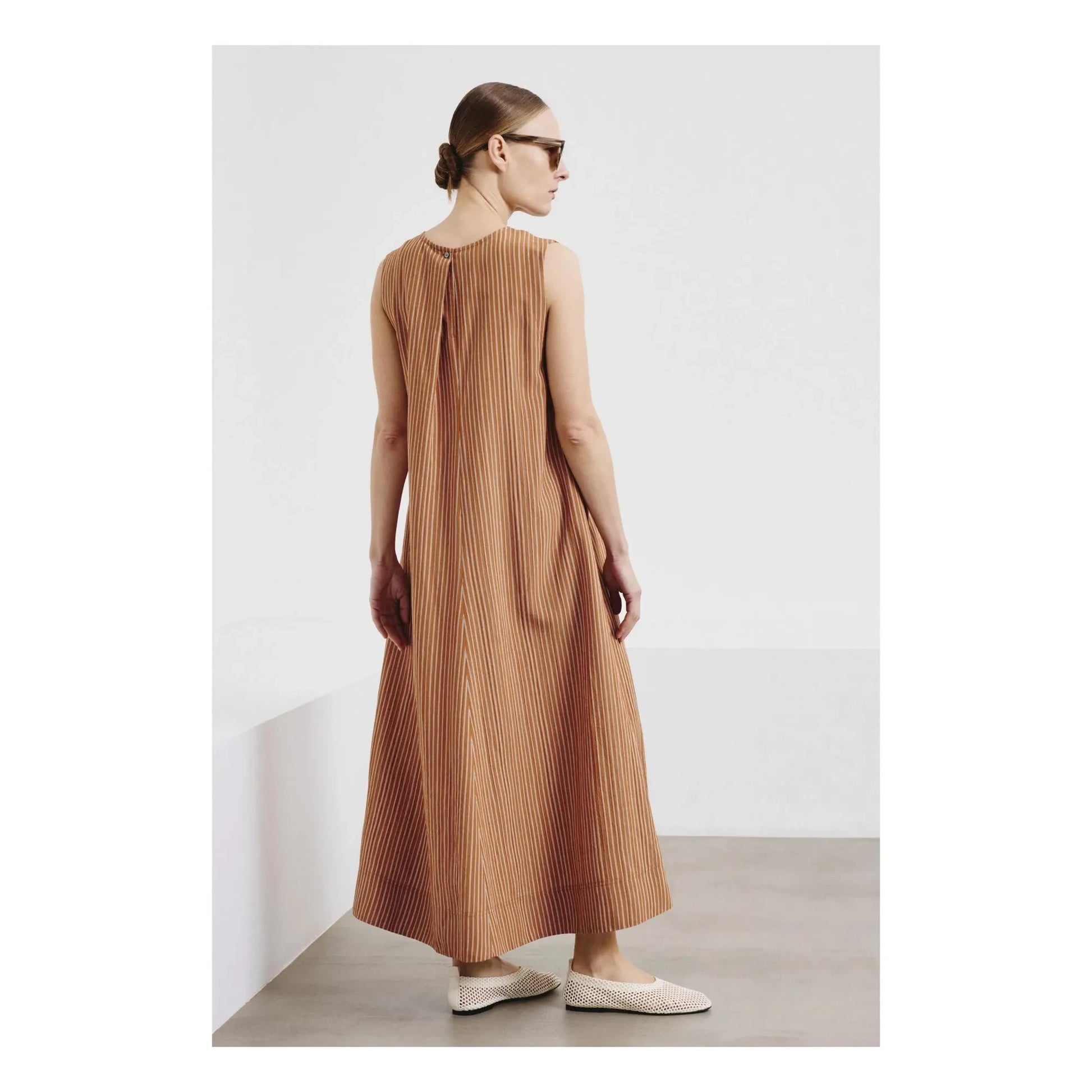 Pomandère - Stripes Dress | Apricot
