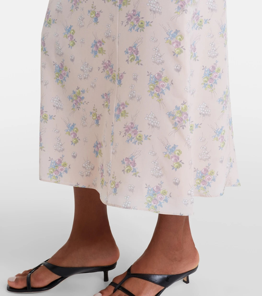 Alessandra Rich - Floral open-back silk midi dress