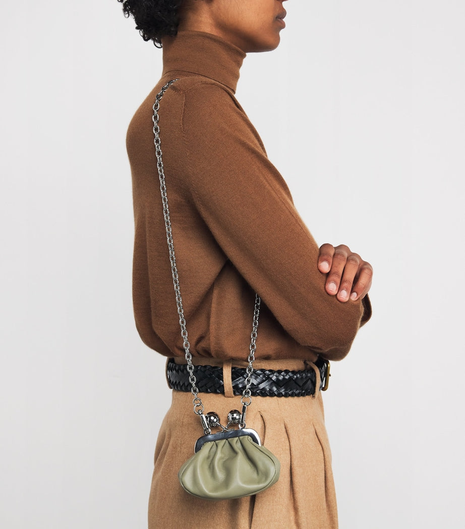 Green Nappa Leather Nano Pasticcino Bag