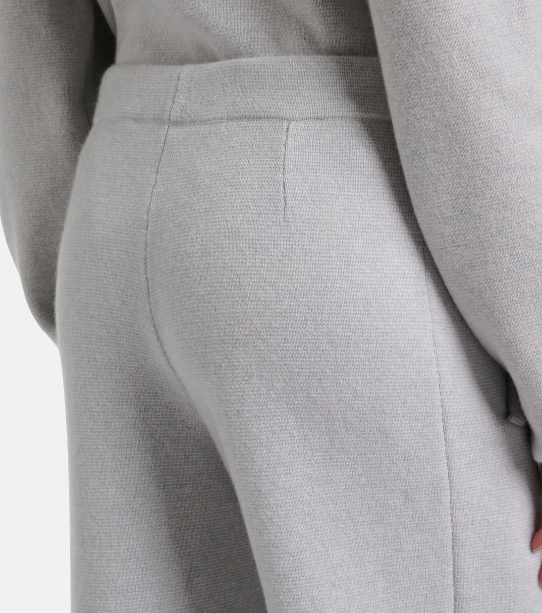 God's True Cashmere - Cashmere straight pants with rose quartz