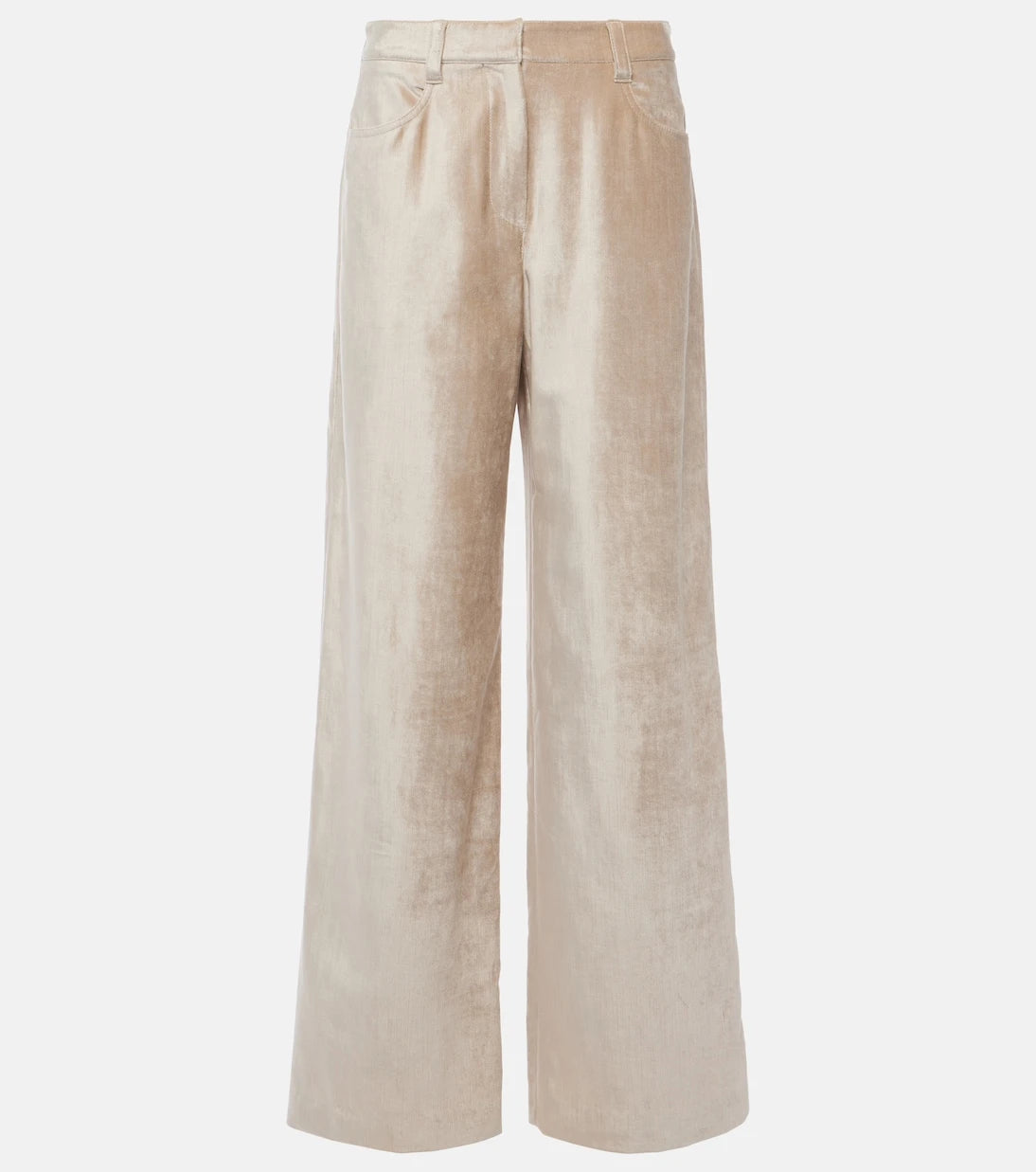 Brunello Cucinelli - Cotton-blend wide-leg pants