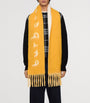 Burberry Yellow Alpaca-Blend Reversible Logo Scarf