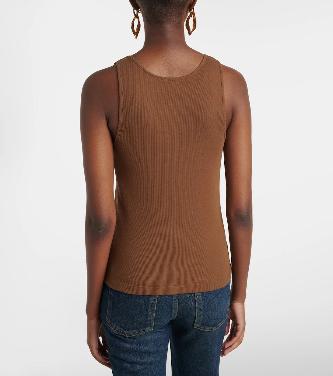Saint Laurent - Cassandre cotton jersey tank top