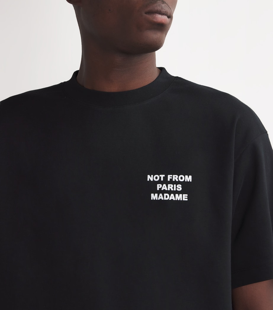 Drôle De Monsieur Cotton Slogan T-Shirt