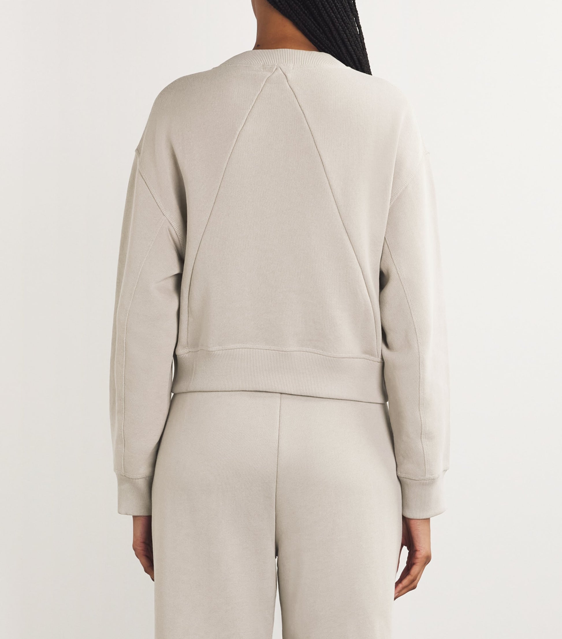Rag & Bone Beige Terry Cloth Cropped Sweatshirt