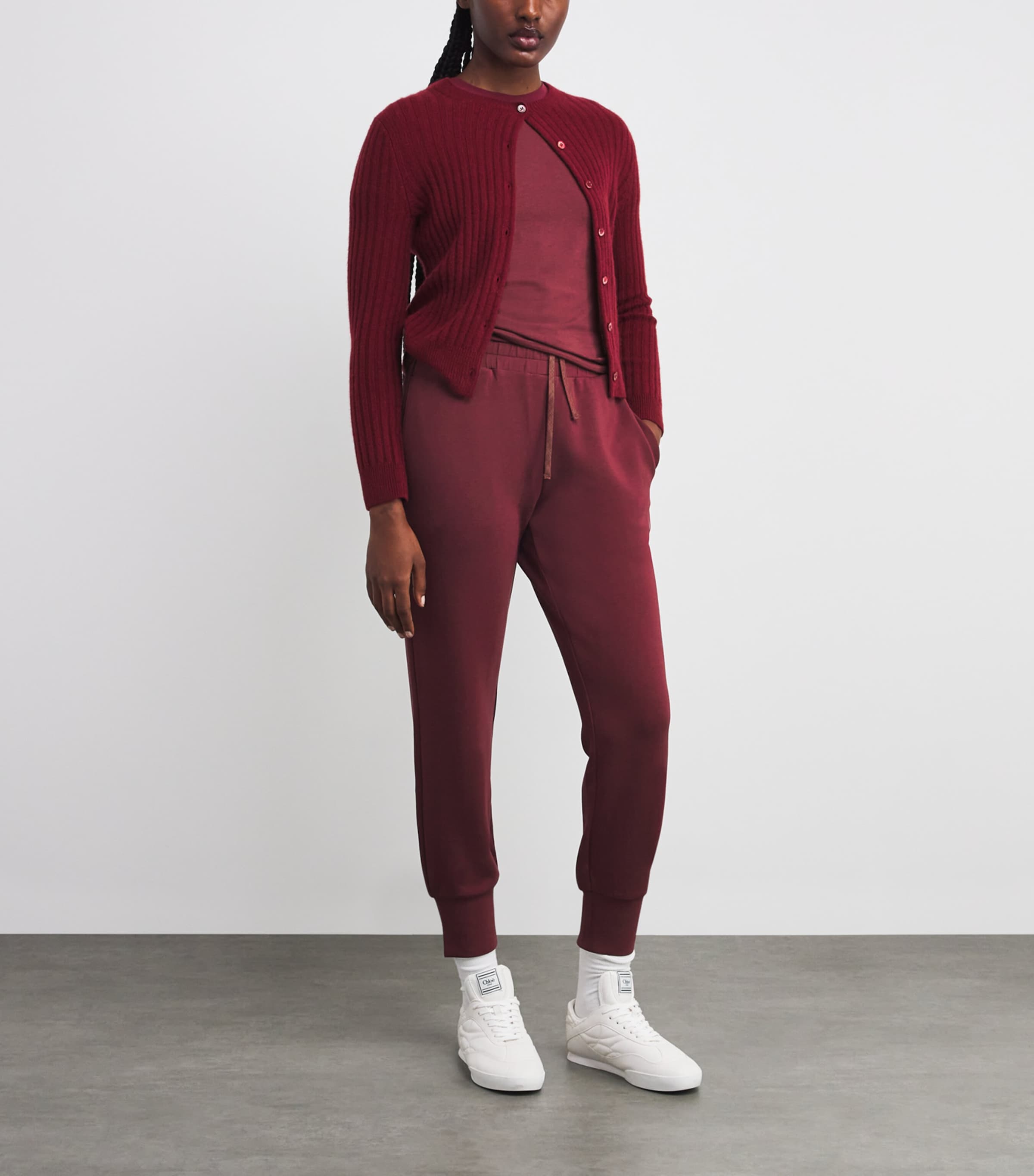 Varley Burgundy The Slim Cuff Sweatpants