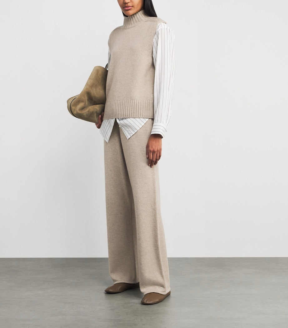 Cashmere Sleeveless Sweater DARK MEDIUM DYED