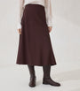 Virgin Wool-Blend Twill Flute Skirt Skirt