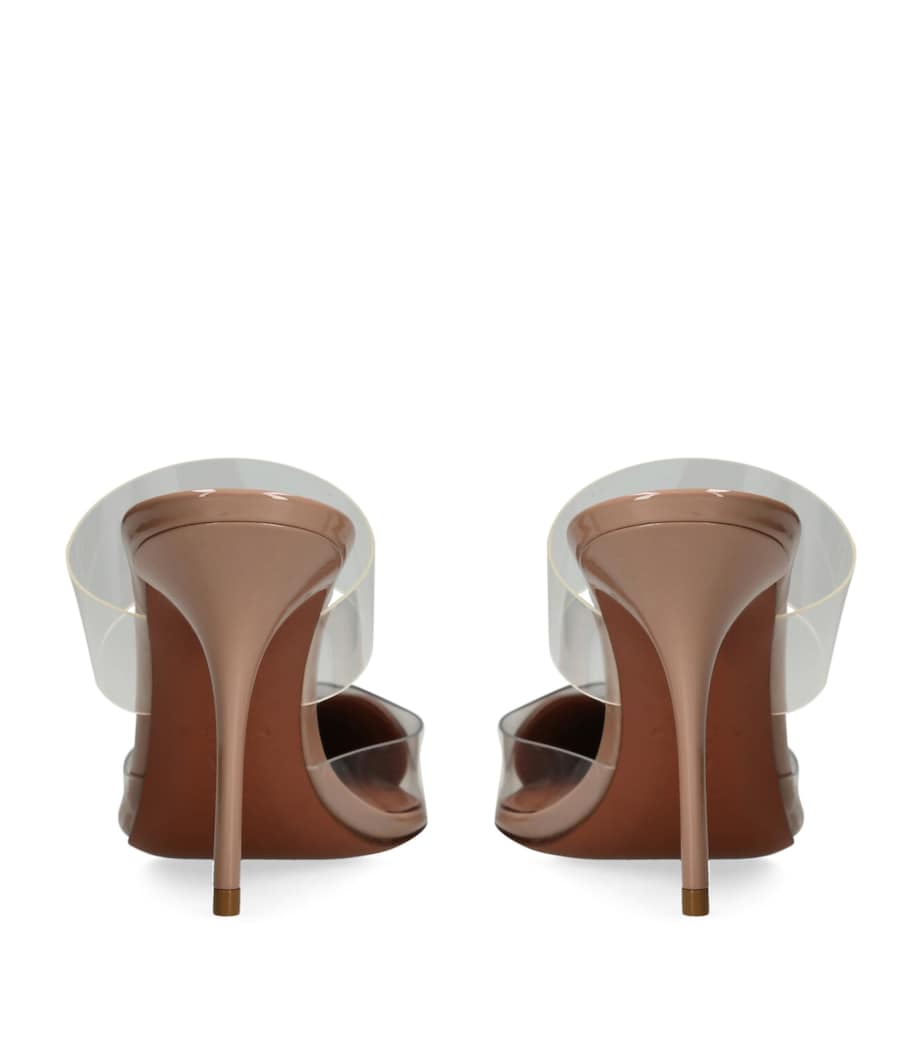 Alaïa Nude Patent Leather Heart Mules 90