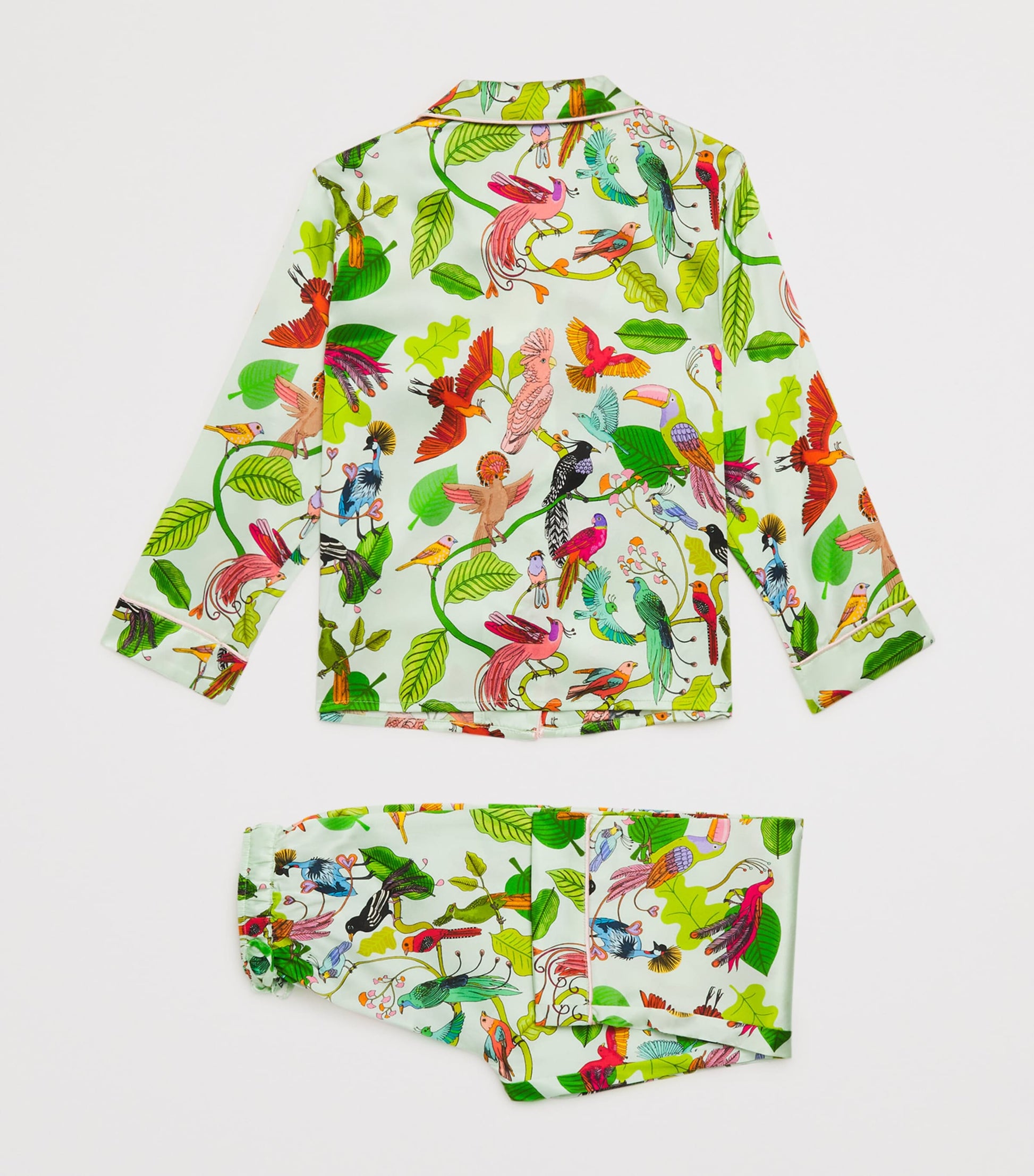 KAREN MABON KIDS Stretch-Silk Birds of a Feather Print Pyjama Set (2-13 Years)