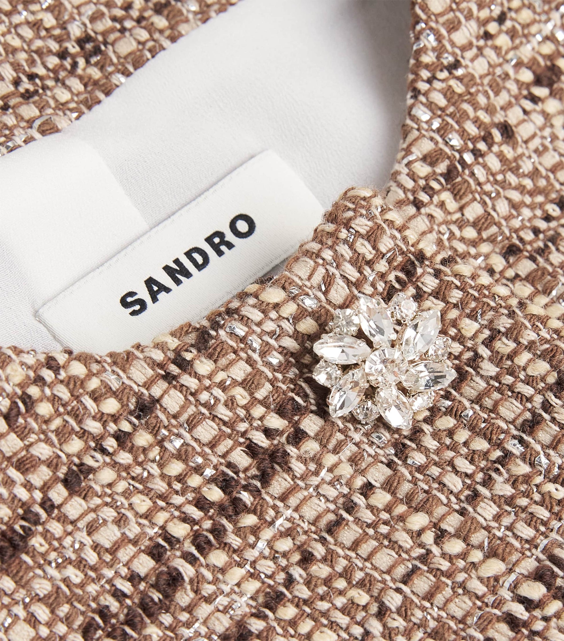 Sandro Paris Brown Tweed Vest