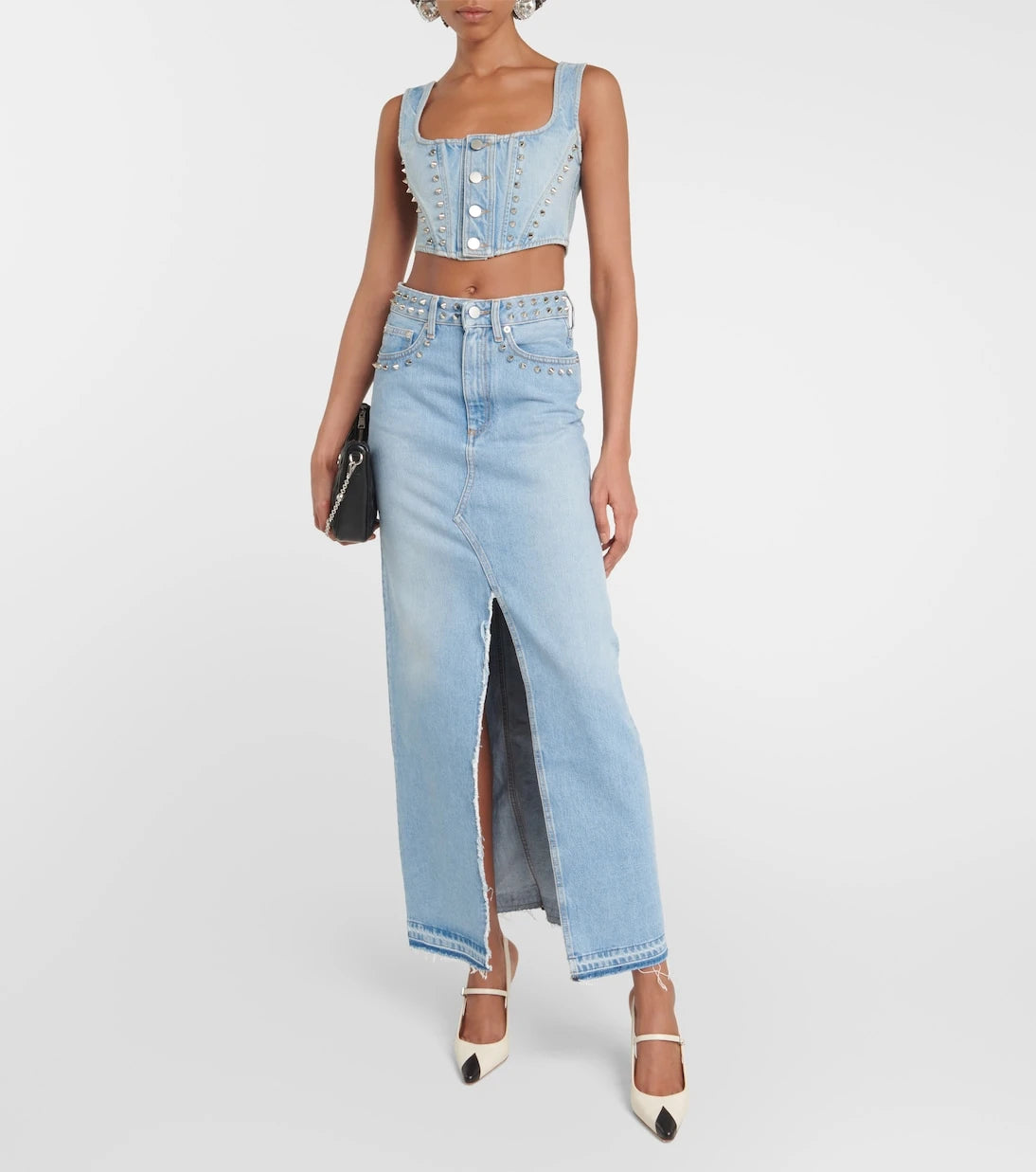 Alessandra Rich - Denim crop top