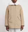 Yellow Fox-Rabbit Blended-Cotton Parka (72cm)