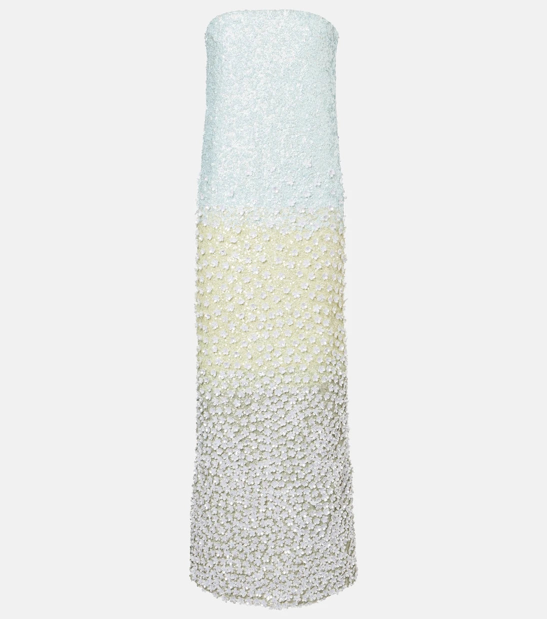 Là Fuori - Embellished silk bustier dress