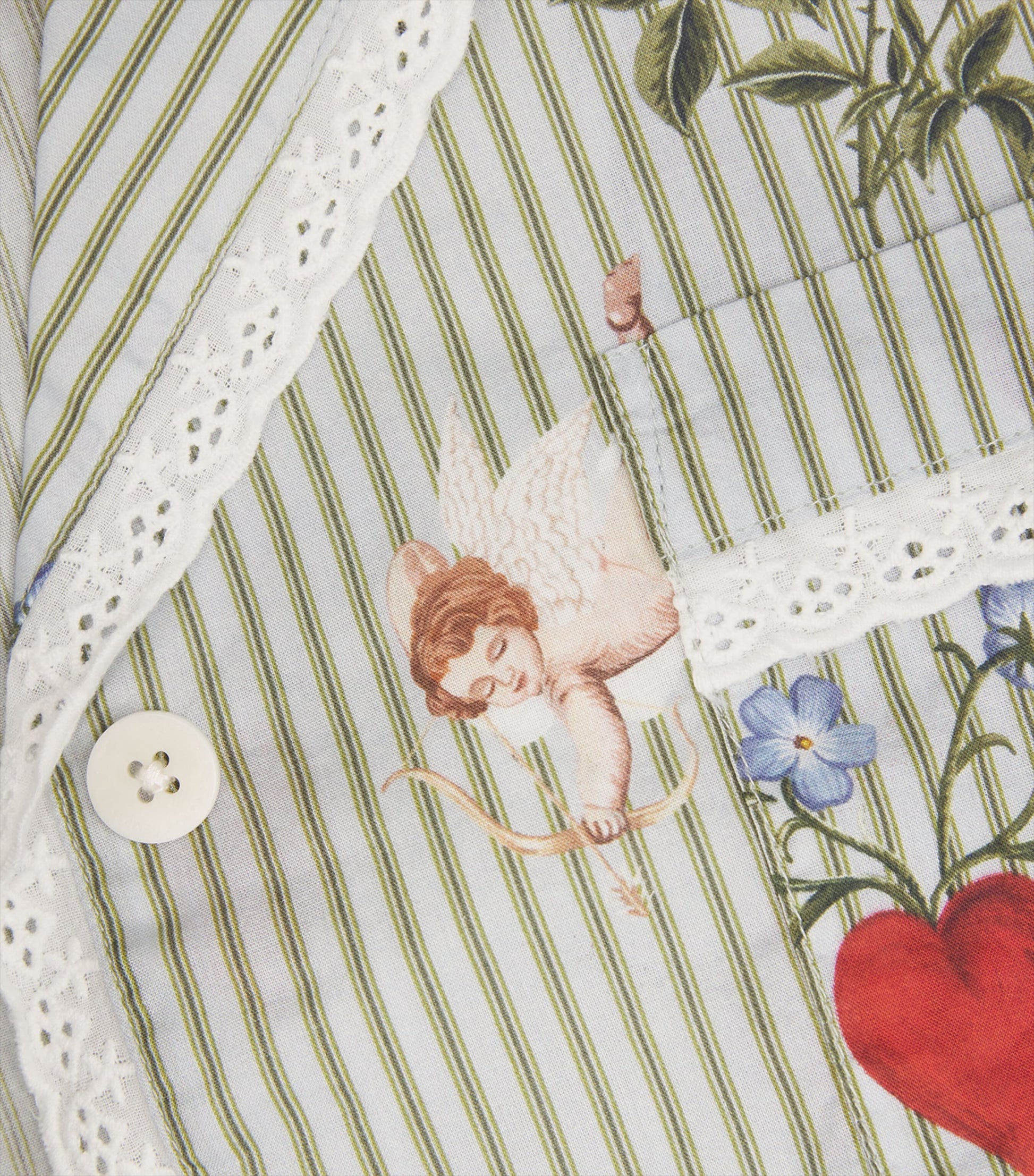 Desmond & Dempsey Multi Cotton Primavera Pyjama Set