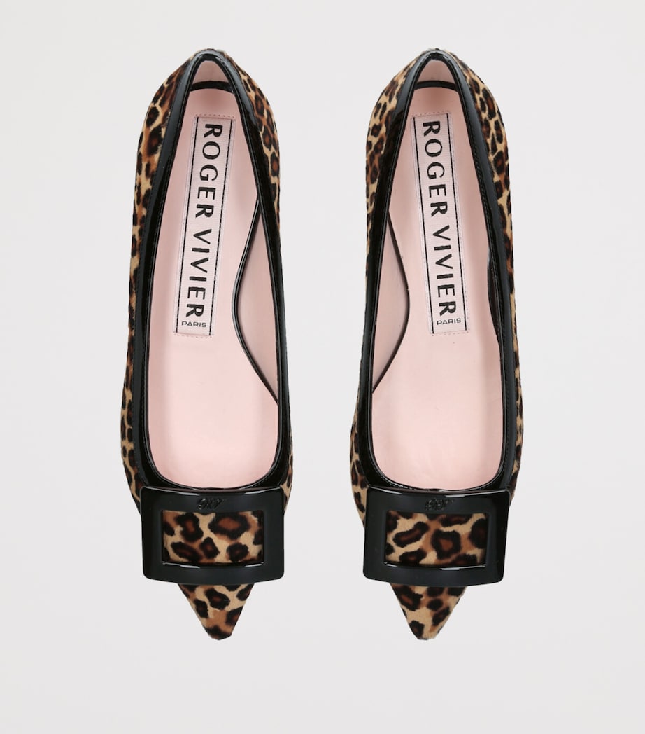 Brown Calf Hair Gommettine Ballet Flats