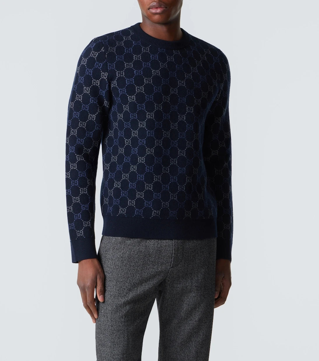 Gucci - GG wool and cashmere-blend jacquard sweater