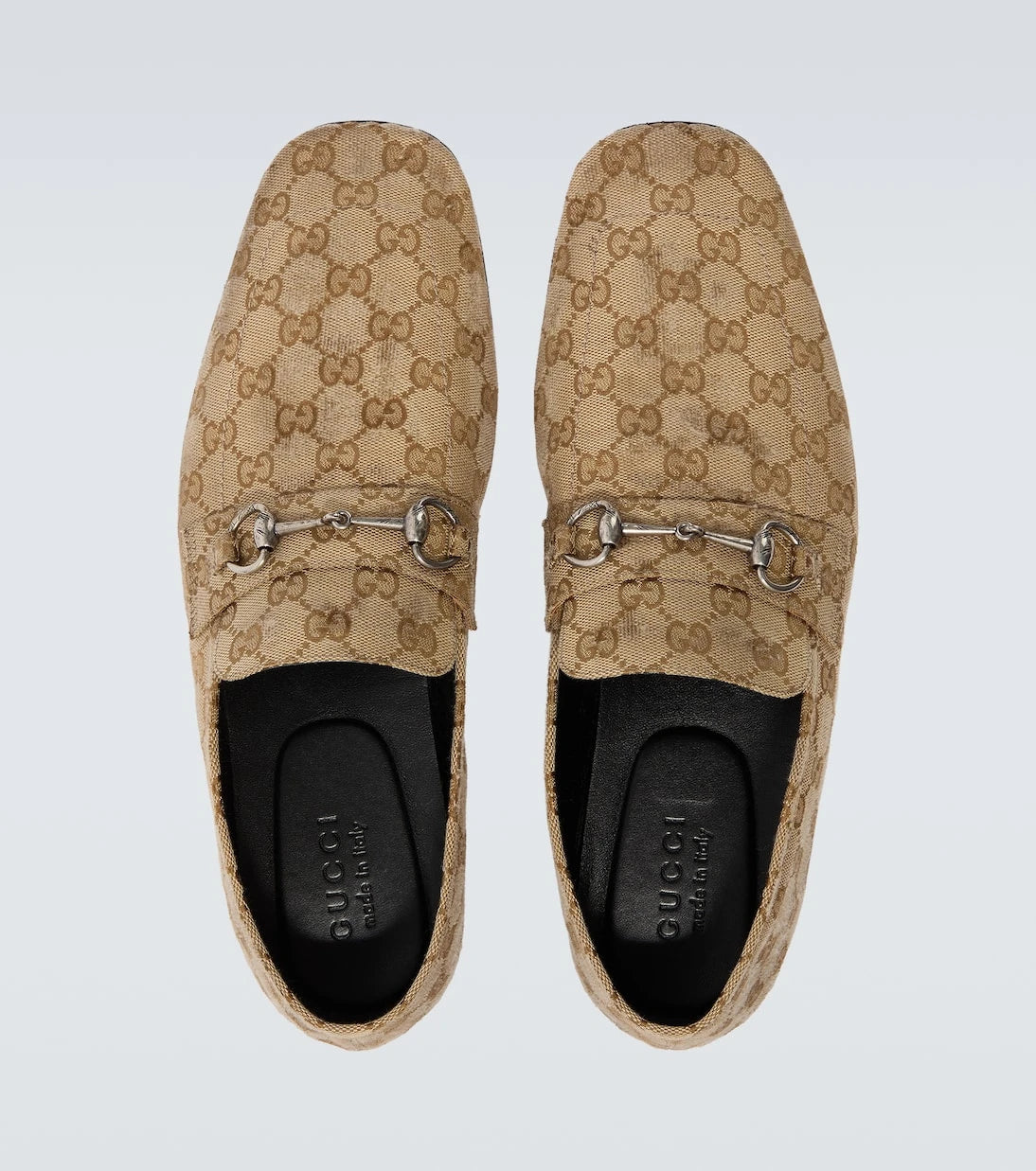 Gucci - Horsebit GG Canvas distressed loafers