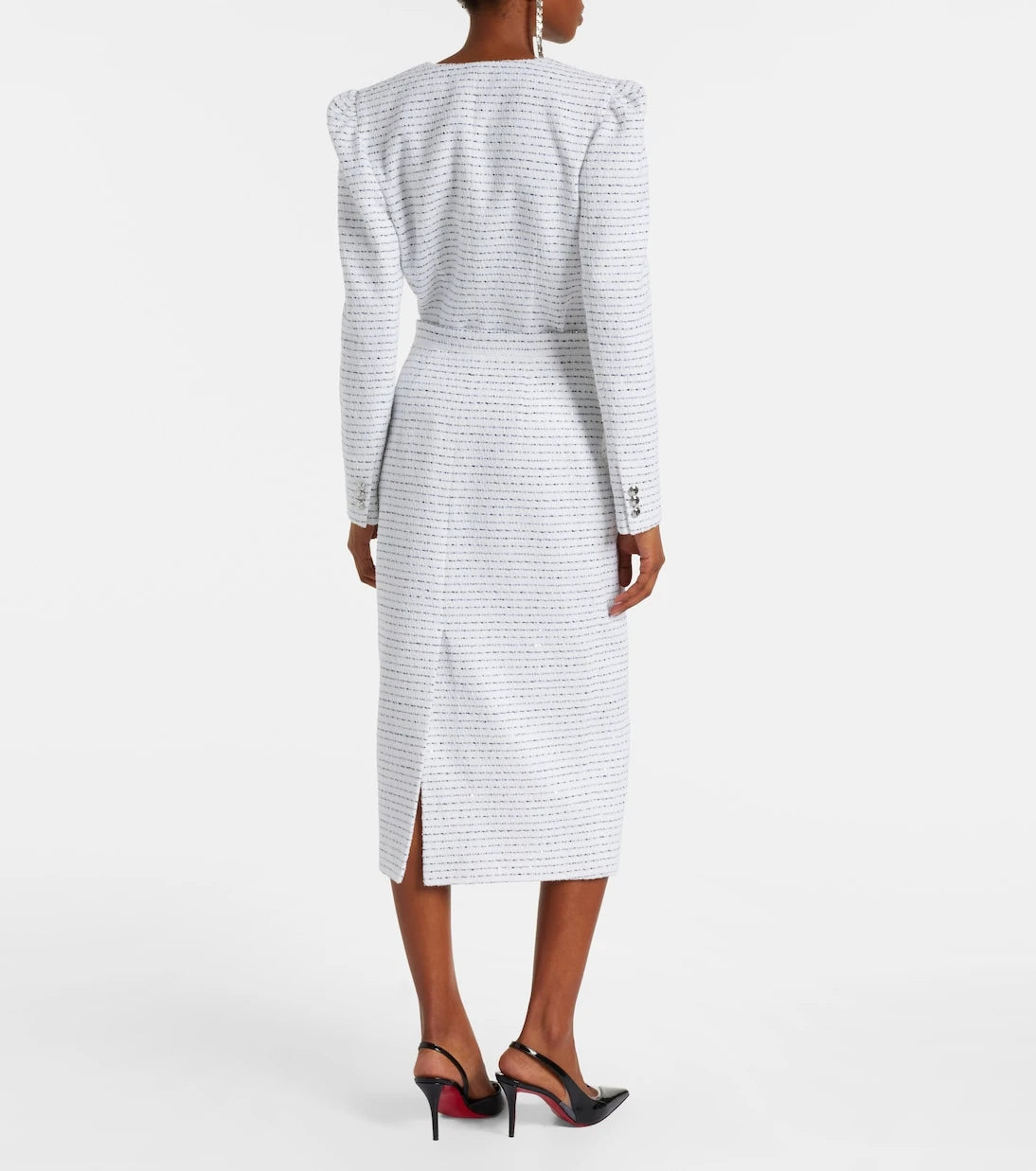 Alessandra Rich - Sequined tweed midi skirt