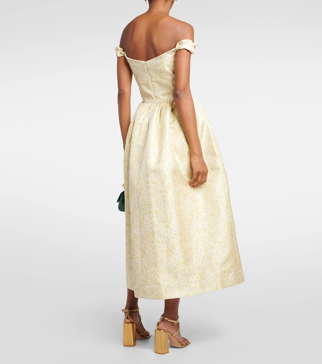 Markarian - Off-shoulder embroidered midi dress