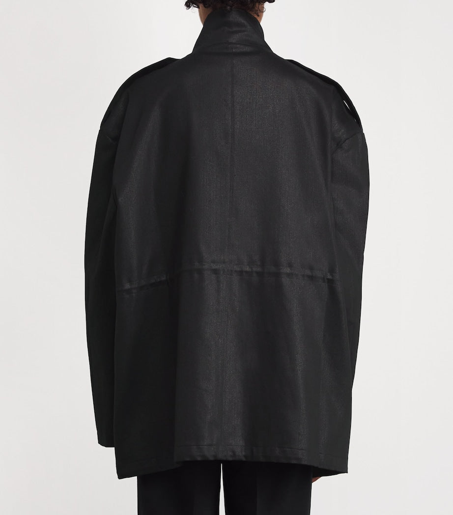 Nensi Dojaka Black Shimmer Meryl Parka