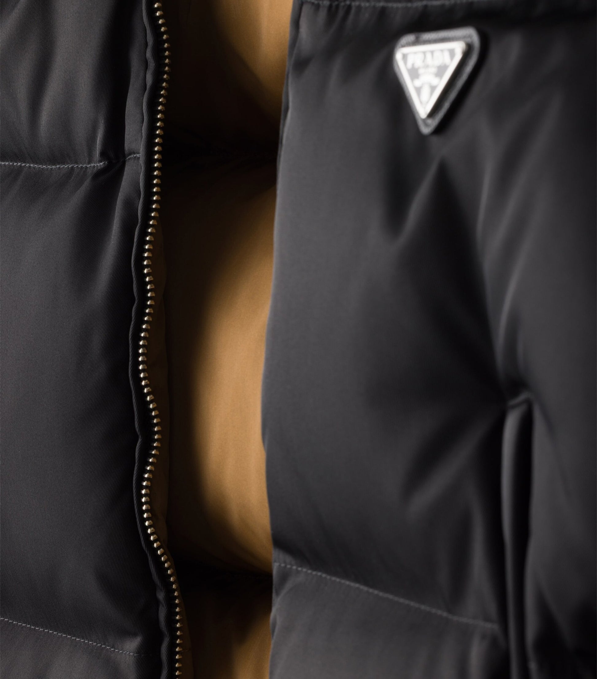 Prada Black Re-Nylon Cropped Down Jacket