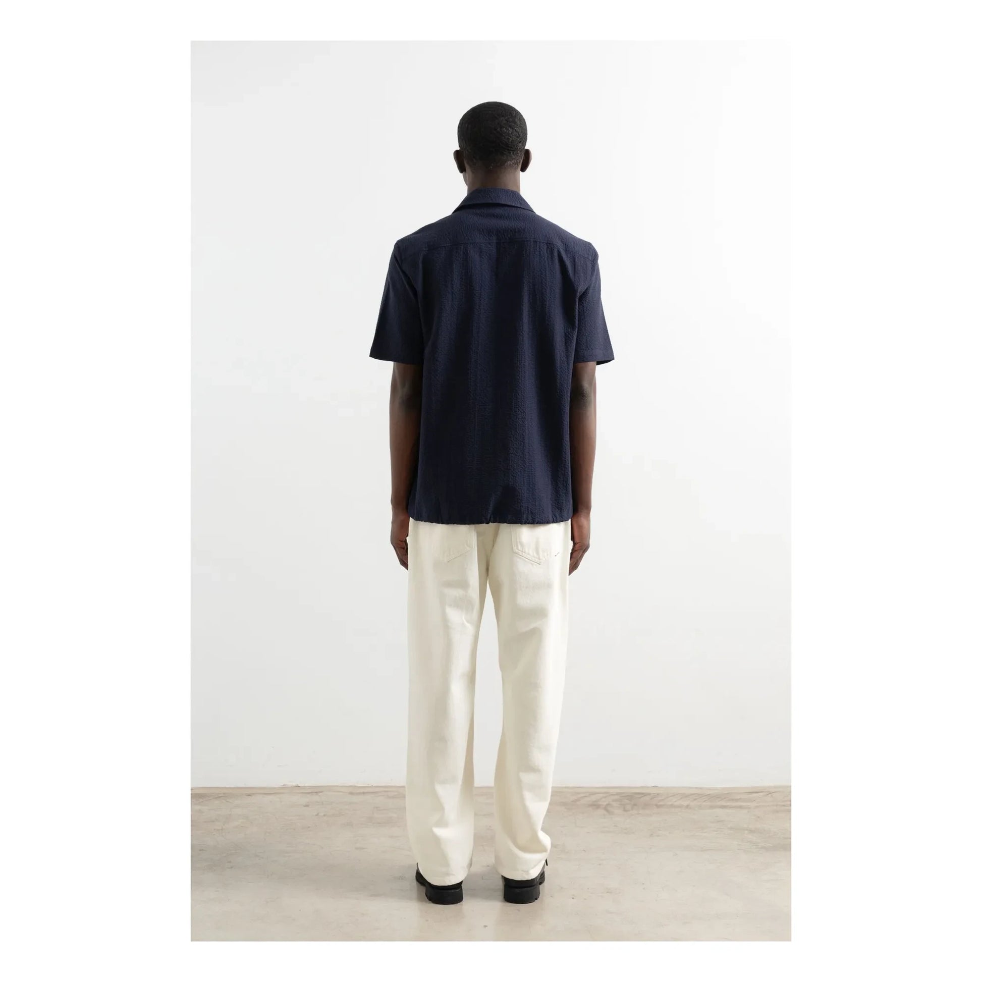 Edmmond Studios - Travis Short Sleeve Shirt | Dark Blue