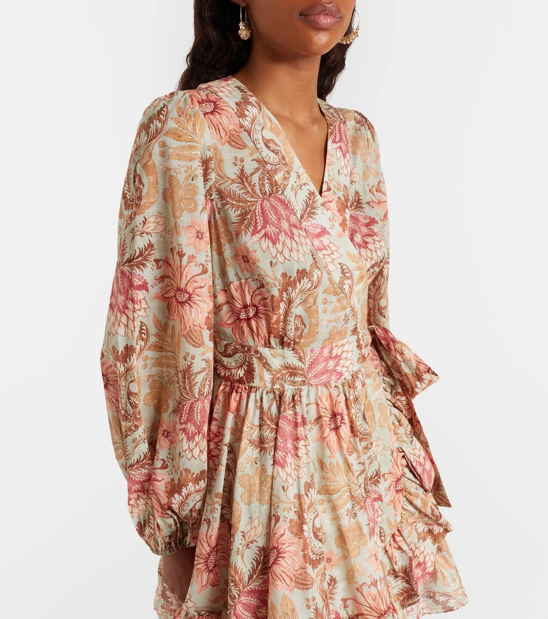 Zimmermann - Daylight floral cotton wrap dress