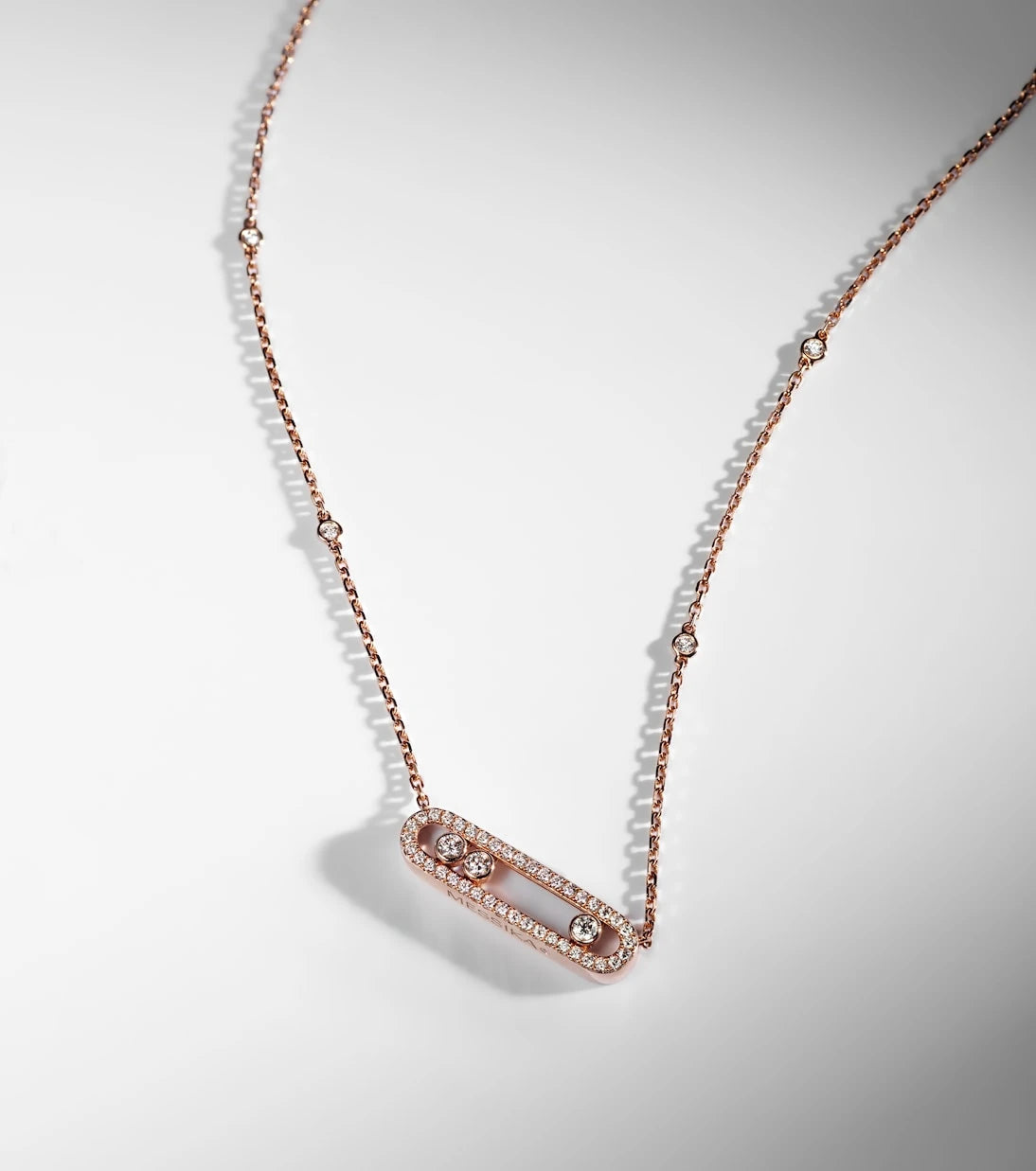 Messika - Baby Move 18kt rose gold necklace with diamonds