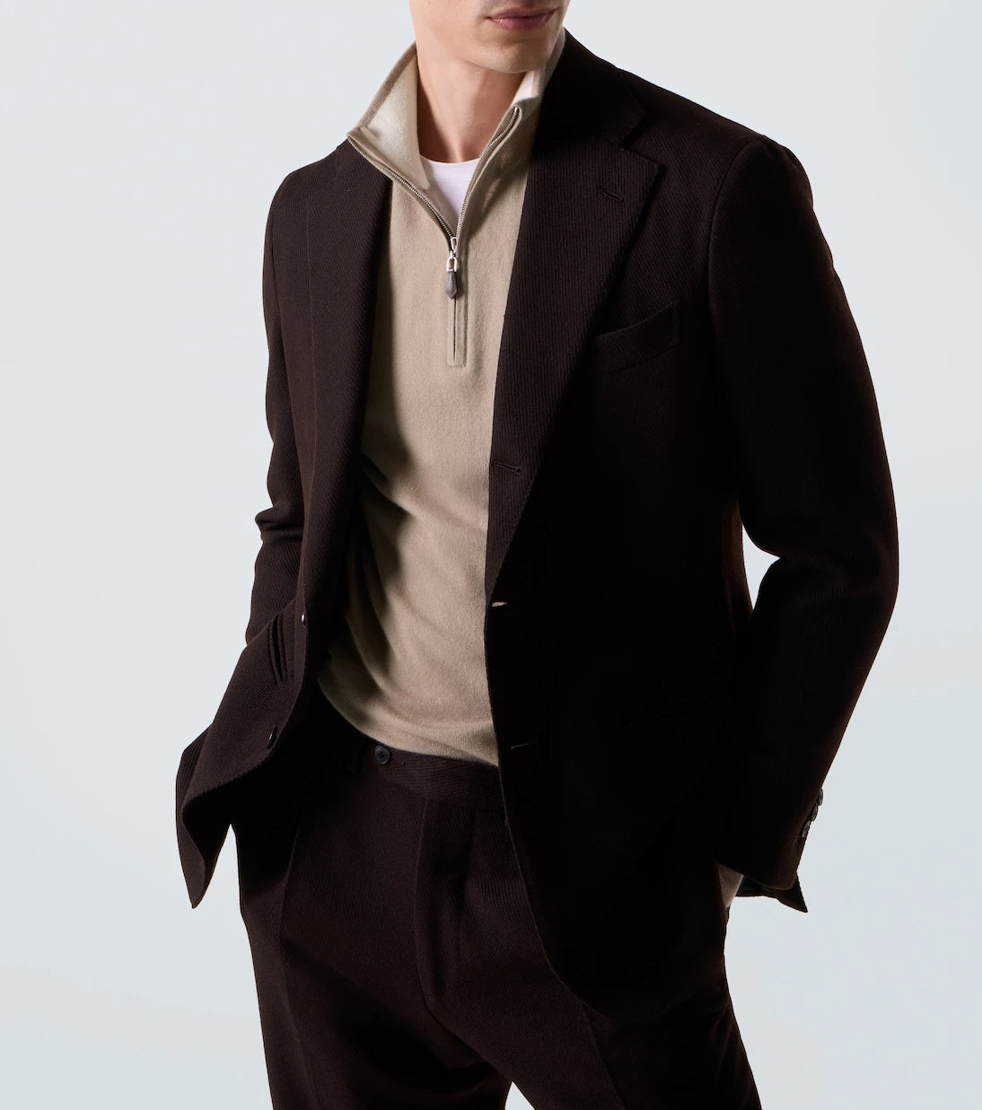 Arch4 - Mr Fenchurch cashmere half-zip sweater