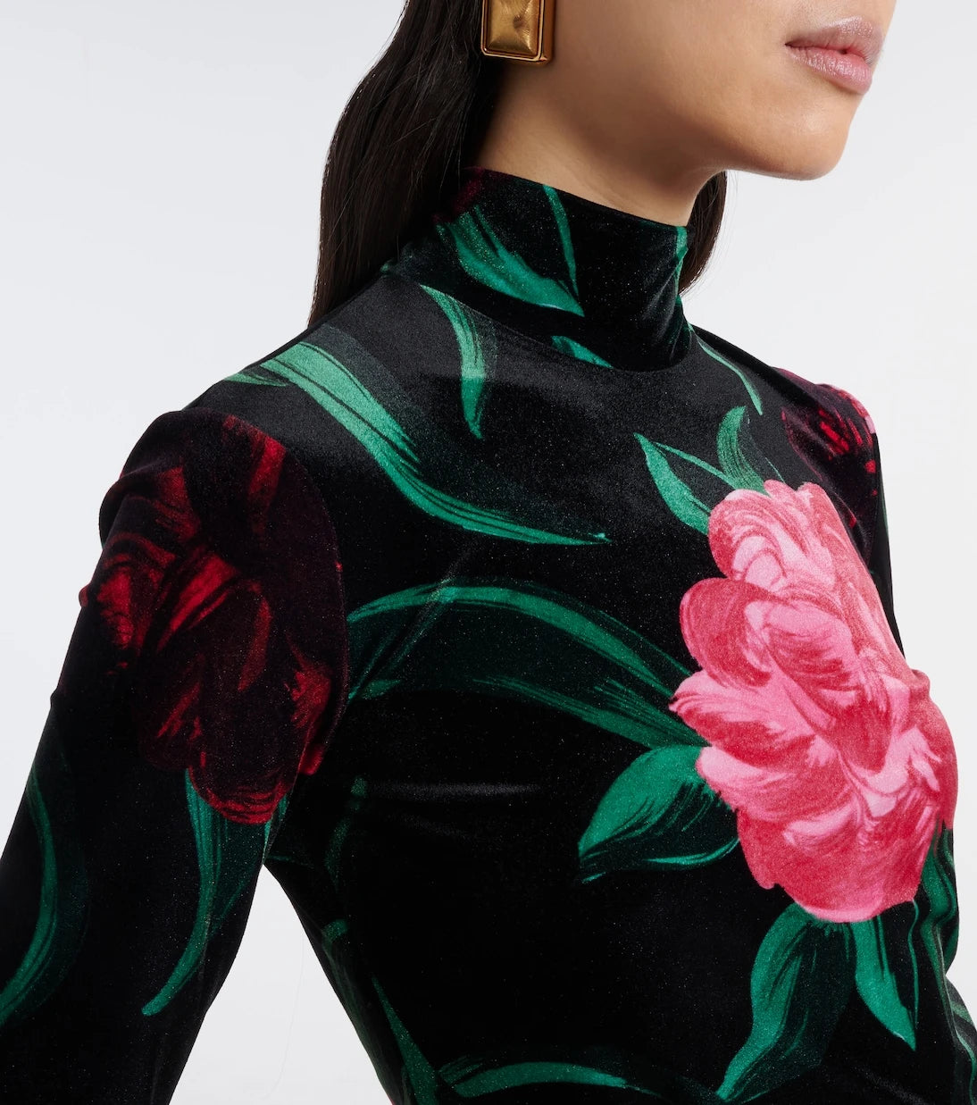 La DoubleJ - Floral turtleneck top