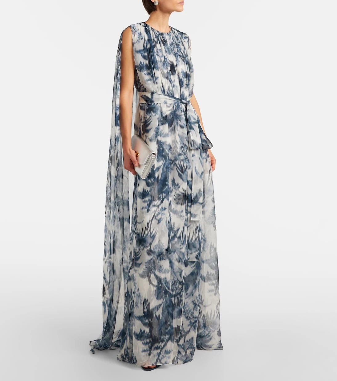 Oscar de la Renta - Caped silk gown