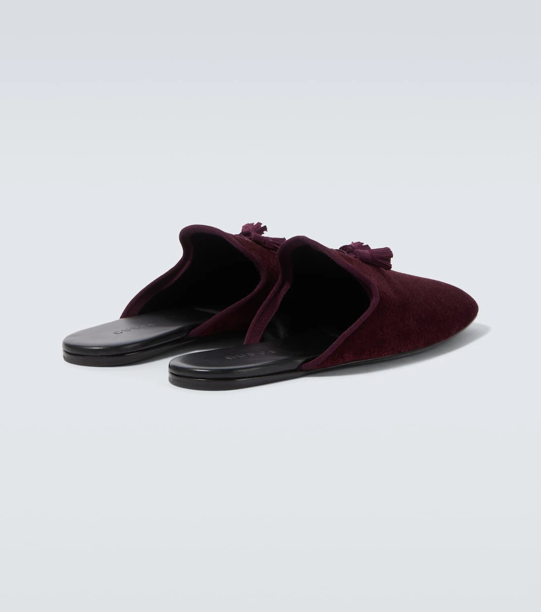Gucci - Tasseled velvet mules