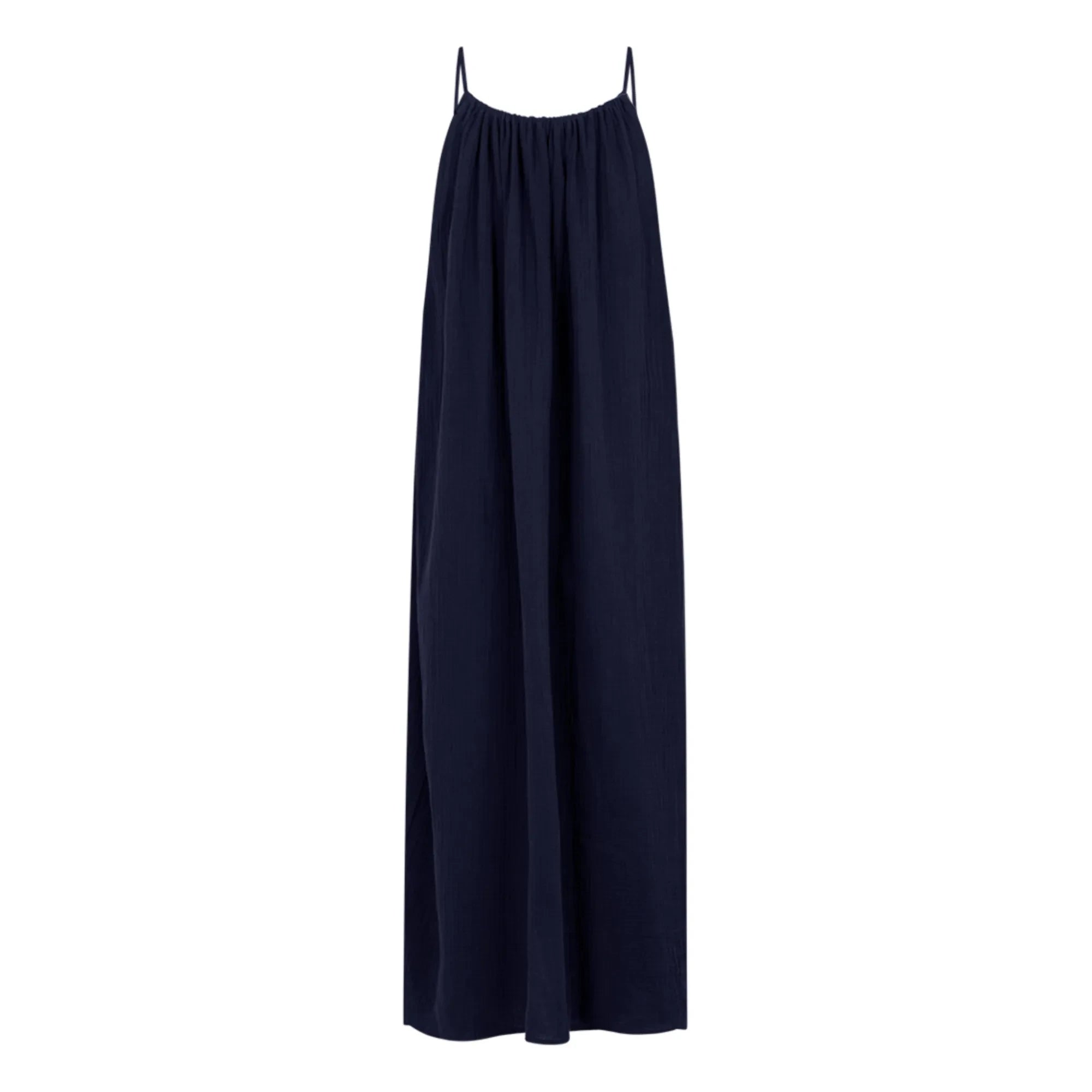 Anja Paris - Cotton Gauze Dress | Navy blue