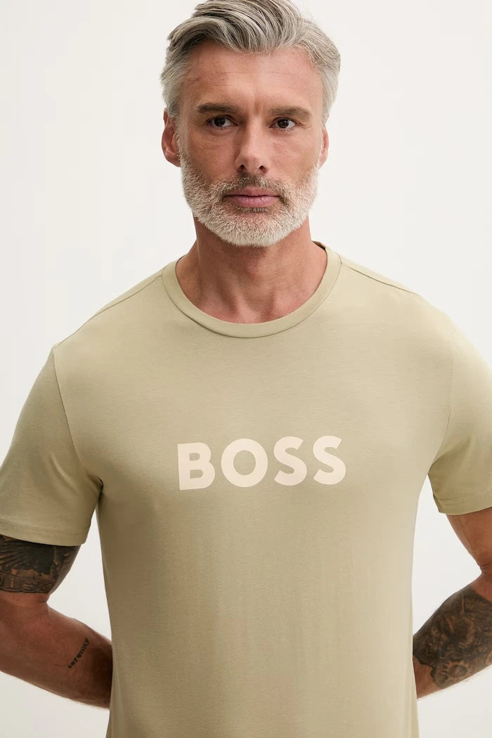 BOSS erkek pamuklu T-Shirt RN