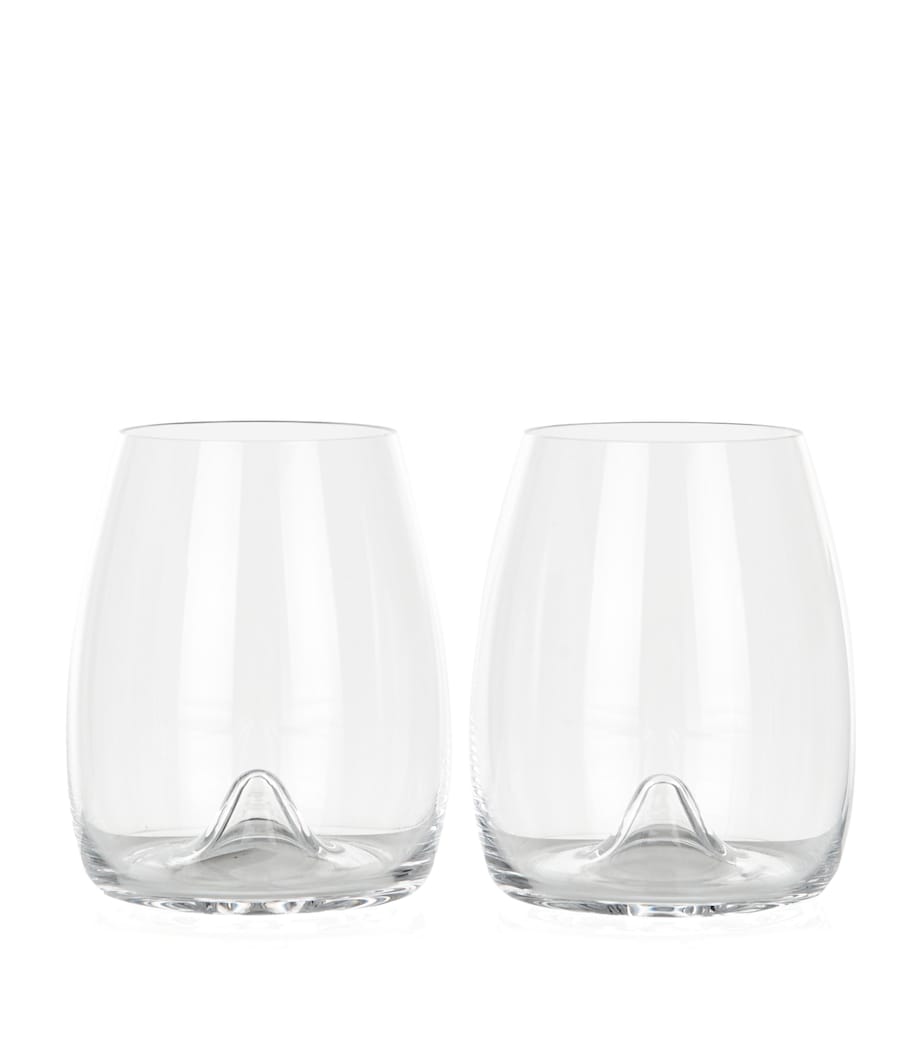 Set of 2 Elegance Stemless Wine Glasses