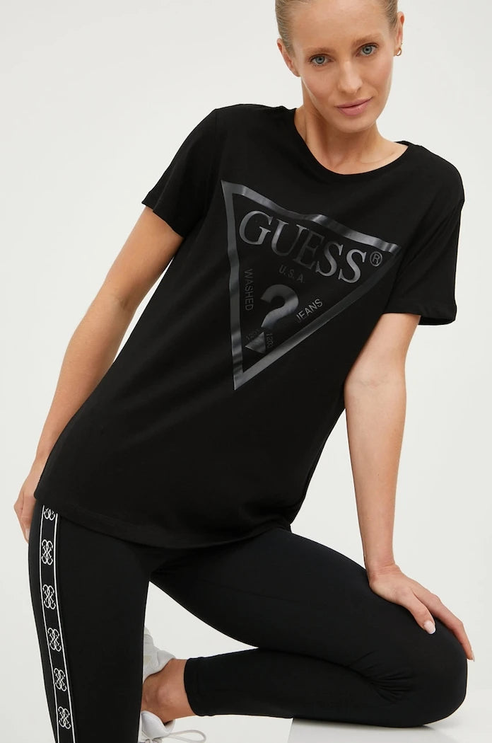 Памучна тениска Guess ADELE