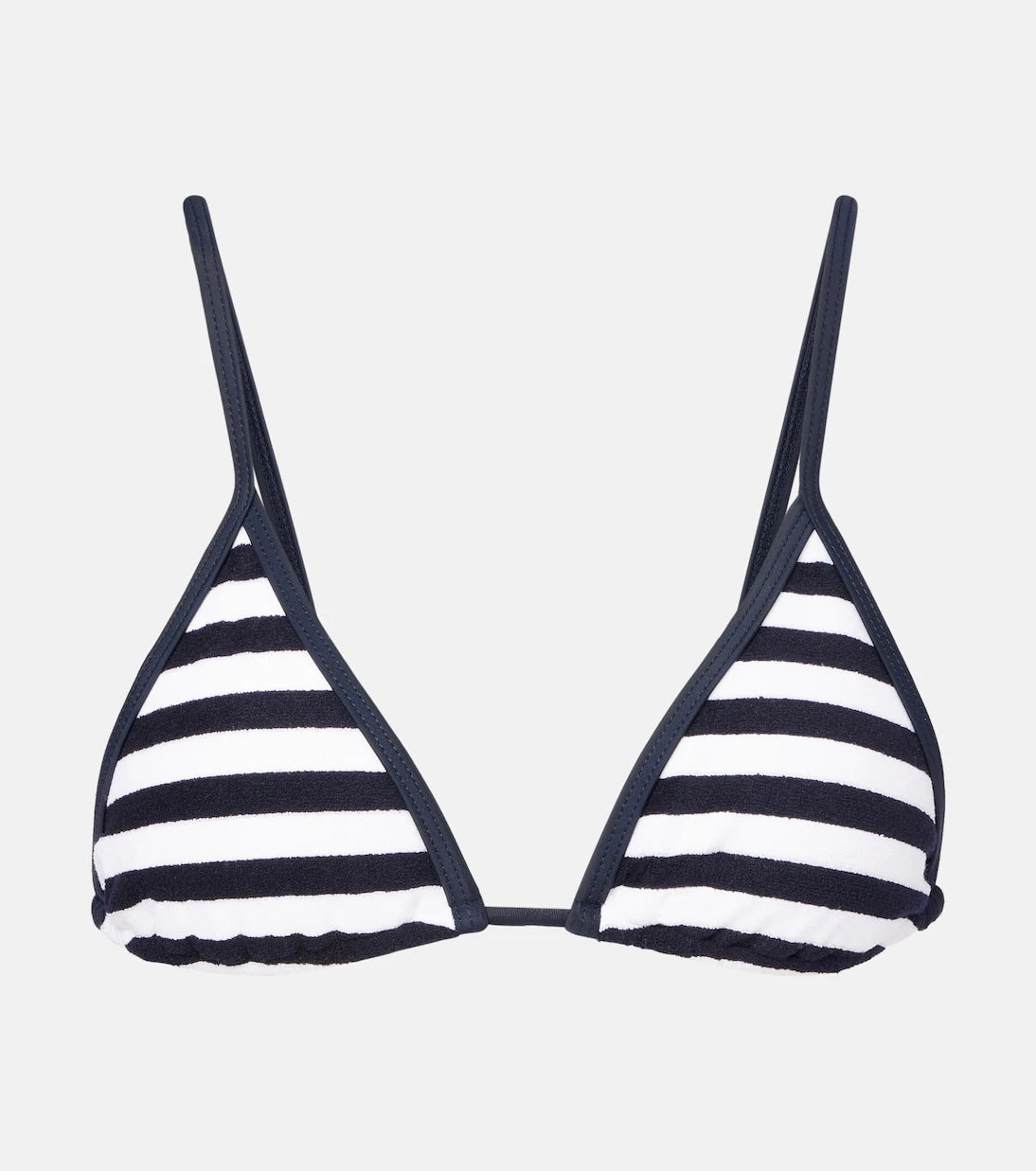 Jade Swim - Via striped terry bikini top